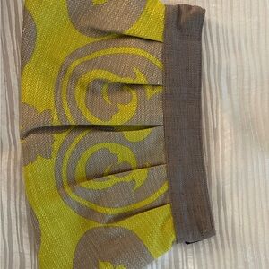 Yellow and Gray Patterned Clutch Lisa Lill
